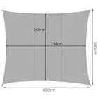 Kép 7/11 - Napvitorla 4x3m szürke 