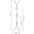Kép 9/9 - Álló ruhafogas 170cm fehér