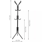 Kép 9/9 - Álló ruhafogas 170cm fekete