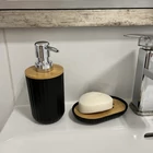 Kép 15/16 - Fürdőszobakiegészítő szett fekete