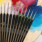 Kép 6/10 - Festőecset készlet tartóval, 11 db