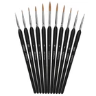 Kép 7/10 - Festőecset készlet tartóval, 11 db