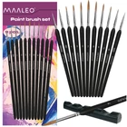 Kép 8/10 - Festőecset készlet tartóval, 11 db