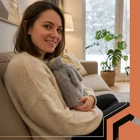 Kép 3/8 - Nyuszifüles Melegvizes palack plüss borítással