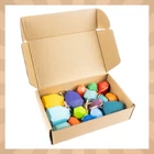 Kép 7/9 - Kruzzel színes fa kőkocka készlet gyerekeknek, 16 db