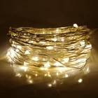 Kép 1/5 - 5 méteres Micro LED-es elemes fényfűzér (Meleg fehér)