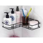 Kép 3/6 - Fürdőszobai sarokpolc, fekete