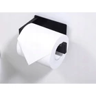 Kép 12/12 - Felragasztható, acél WC-papír tartó, matt fekete