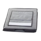 Kép 3/3 - 3 rekeszes ruhatároló, 60 cm, szürke