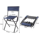 Kép 3/3 - Összecsukható horgászszék bottartóval, kék
