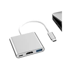 Kép 2/8 - Adapter 3az1ben Type-C - Type-C, hdmi, USB