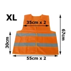Kép 3/3 - Fényvisszaverő mellény narancssárga XL