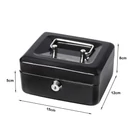 Kép 3/3 - Fém pénzkazetta, 15cm x 12cm x 8cm fekete