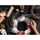 Kép 8/10 - Karácsonyi dekoráció, fehér galagonya, 5 db