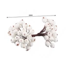 Kép 10/10 - Karácsonyi dekoráció, fehér galagonya, 5 db