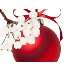 Kép 6/10 - Karácsonyi dekoráció, fehér galagonya, 5 db