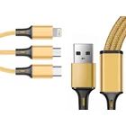 Kép 7/8 - 3az1-ben USB kábel, 1,2m arany
