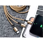 Kép 8/8 - 3az1-ben USB kábel, 1,2m arany