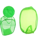 Kép 5/10 - Összecsukható szennyestartó, játékkosár, zöld