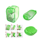 Kép 8/10 - Összecsukható szennyestartó, játékkosár, zöld