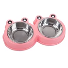 Kép 2/3 - Dupla rozsdamentes tál kisállatoknak