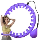Kép 1/7 - Súlyozott, edzéstámogató hulahopp karika, lila