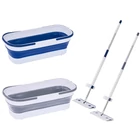 Kép 2/10 - Felmosó szett mikroszálas betéttel, összecsukható vödörrel, teleszkópos nyéllel