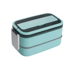 Kép 3/10 - Kétszintes éthordó evőeszközökkel, 1.4 L, kék