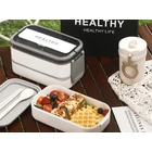 Kép 3/10 - Kétszintes éthordó evőeszközökkel, 1.4 L, fehér