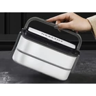 Kép 6/10 - Kétszintes éthordó evőeszközökkel, 1.4 L, fehér