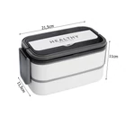 Kép 8/10 - Kétszintes éthordó evőeszközökkel, 1.4 L, fehér