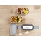 Kép 10/10 - Kétszintes éthordó evőeszközökkel, 1.4 L, fehér