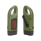 Kép 9/10 - 3 LED-es dinamós zseblámpa kiegészítő napelemmel, zöld