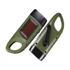 Kép 10/10 - 3 LED-es dinamós zseblámpa kiegészítő napelemmel, zöld