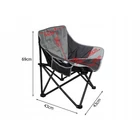 Kép 2/14 - Összecsukható horgászszék légáteresztő hálóval, szürke