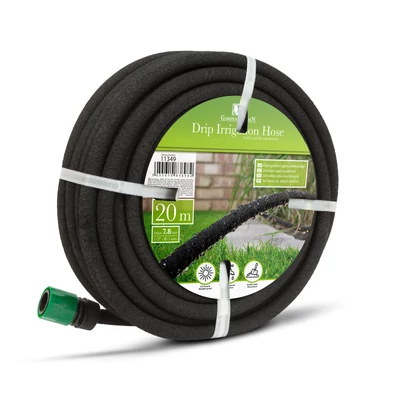 Gyöngyözőcső gyorscsatlakozókkal (20 m, fekete)