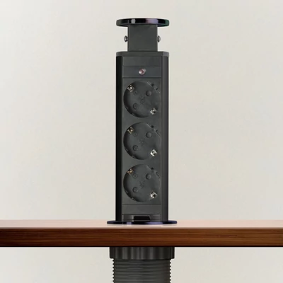 Rejtett elosztó, 3-as, szálcsiszolt titán fekete