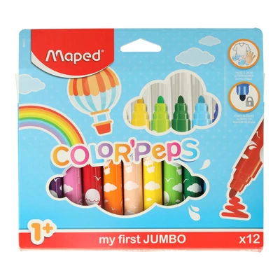 Jumbo színes filctoll készlet 12 db