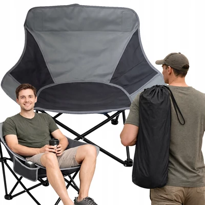 Összecsukható horgászszék légáteresztő hálóval, szürke