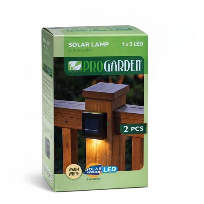 PROGARDEN napelemes falilámpa szett – 2 db-os