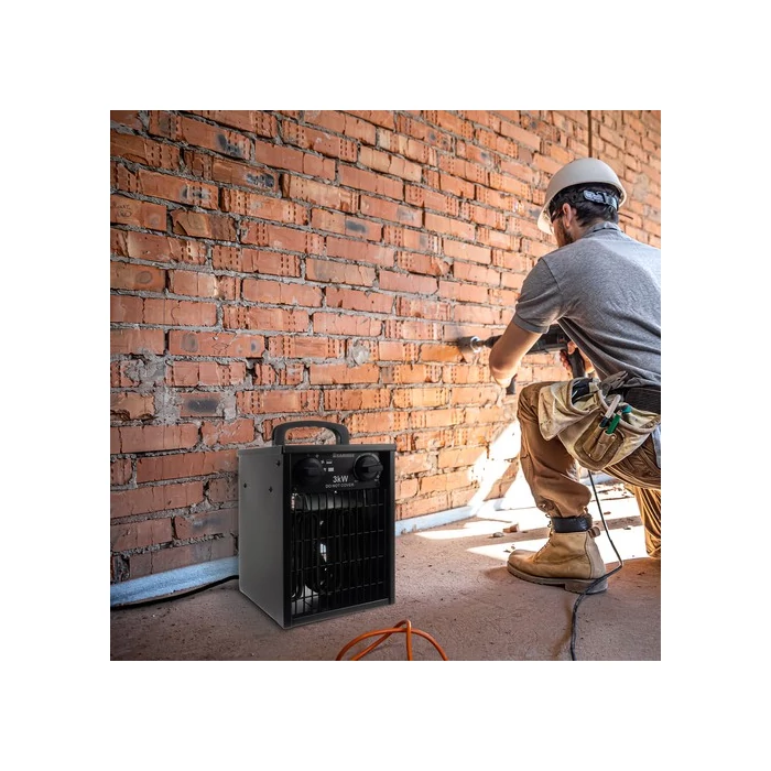 Kaminer Elektromos fűtőventilátor 3000 W, 514m3/h, IPX4, fekete
