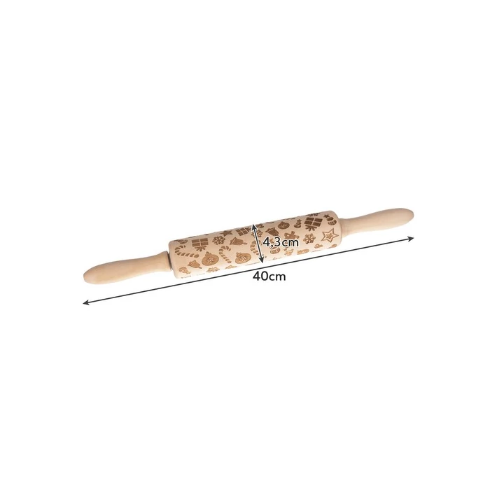 Karácsonyi mintás sodrófa