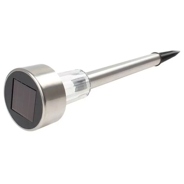 Inox napelemes kerti lámpa