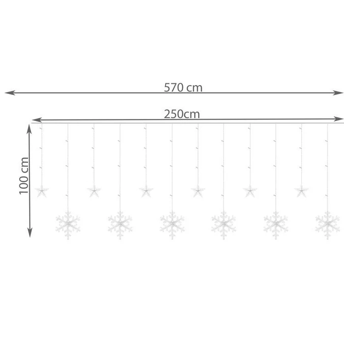 Fényfüggöny 138LED - hideg fehér