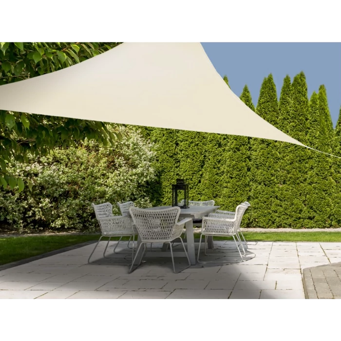 Vízálló prémium napvitorla világos homok színben 3X3X3 méter