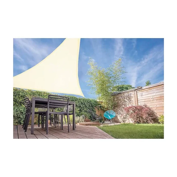 Vízálló prémium napvitorla világos homok színben 3X3X3 méter
