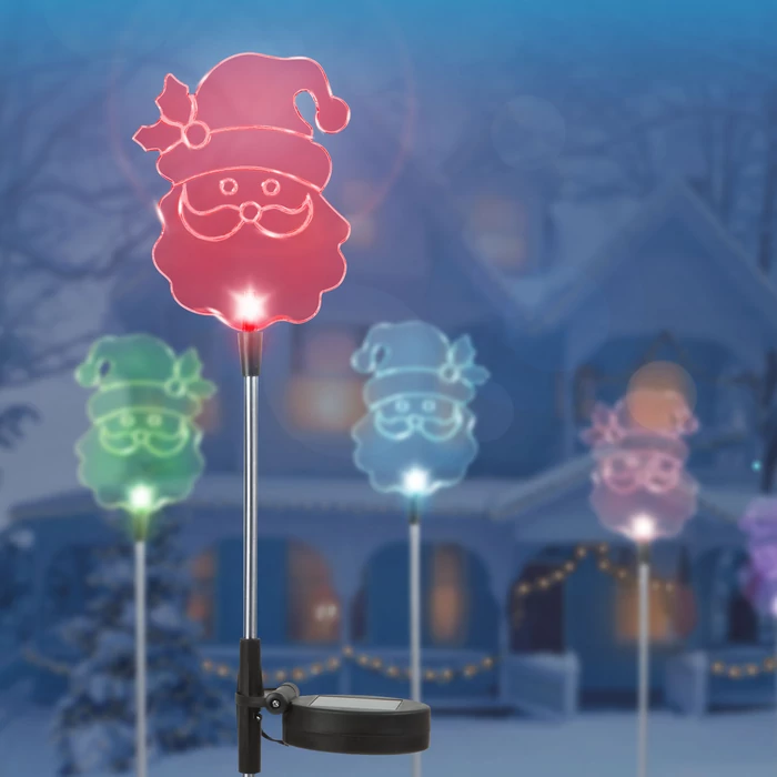 LED-es napelemes lámpa (mikulás)