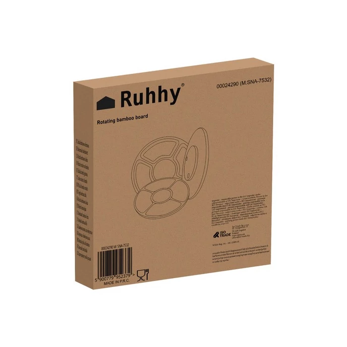 Bambusz forgó kínáló tálca