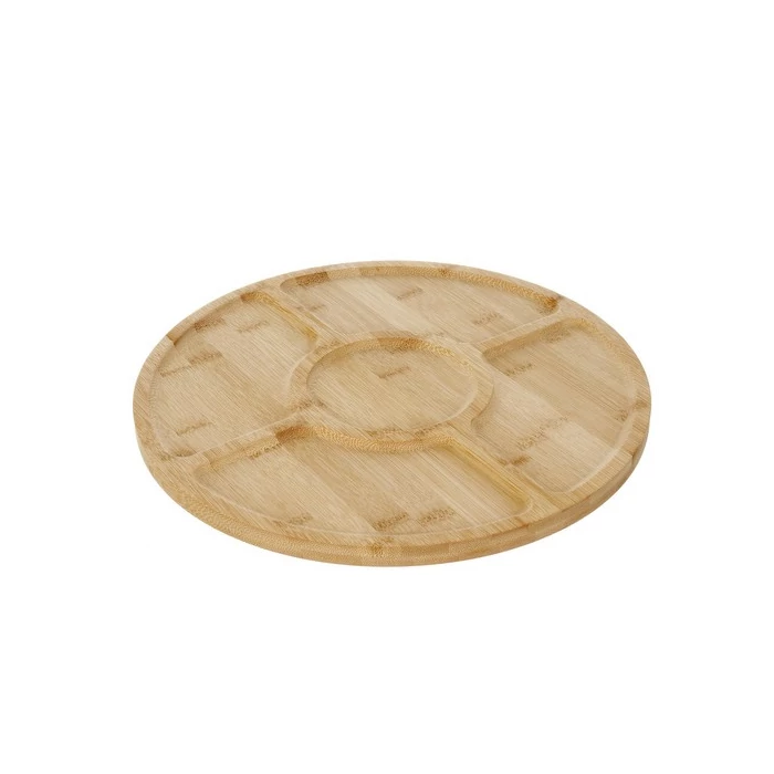 Bambusz forgó kínáló tálca