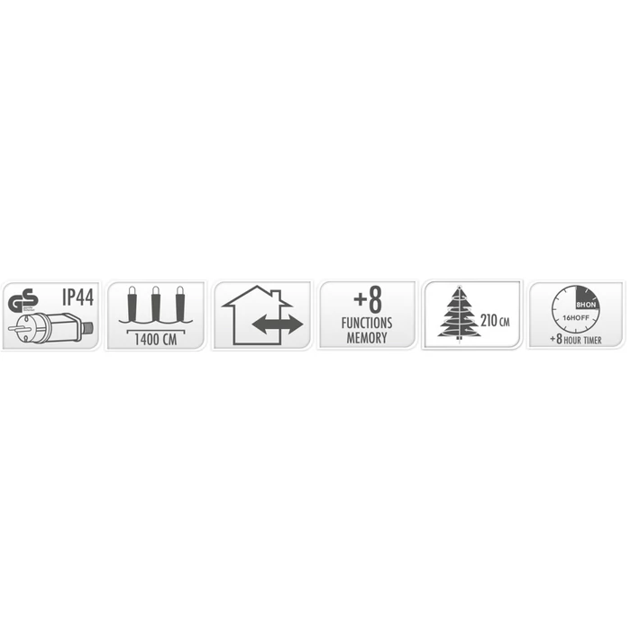 700 LED-es fényfüzér kültéri/beltéri - Extra meleg fehér 